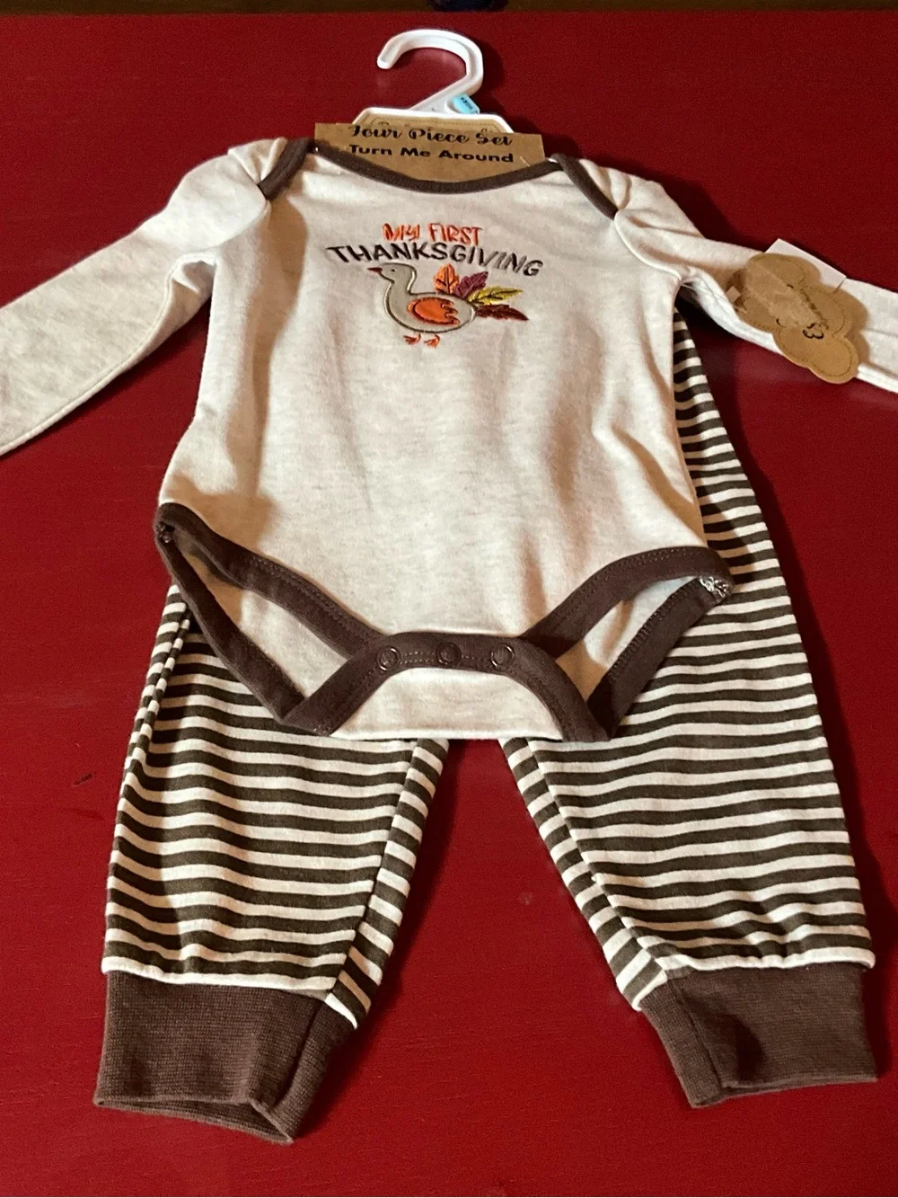 NWT baby essentials size 6 month first Thanksgiving outfit